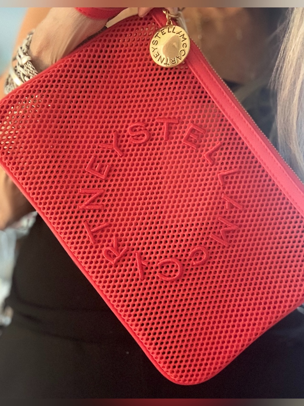 NWT STELLA MCCARTNEY X H&M MESH CLUTCH BAG - Picture 7 of 10